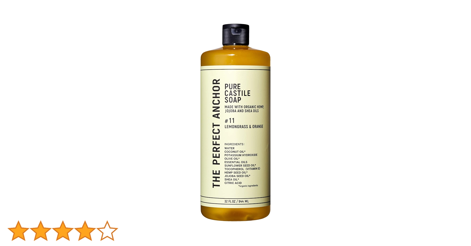 ザパーフェクトアンカーピュアカスチールソープ944mlx6本レモングラスオレンジ Amazon.co.jp: ザ・パーフェクトアンカー ピュアカスチールソープ